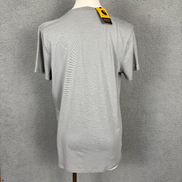 Carhartt Women's Women's Relaxed Fit Short-Sleeve Crewneck T-Shirt Gray Small - Picture 5 of 13